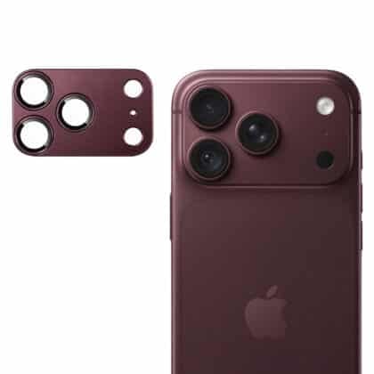 Techsuit Πλήρες Γυαλί Κάμερας για iPhone 18 Pro, Dark Cherry