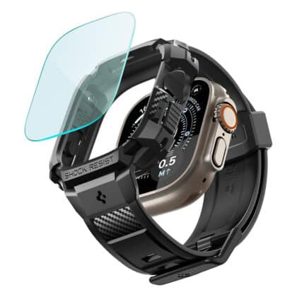 Spigen Rugged Armor Pro + Προστατευτικό Οθόνης (ACS12053) Apple Watch Ultra 4 / 3 / 2 / 1 (49mm) Μαύρο