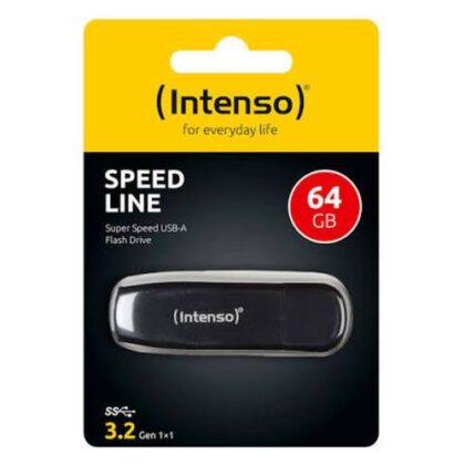 Intenso Pendrive USB 3.2 64GB Speed Line Μαύρο EU (3533490)