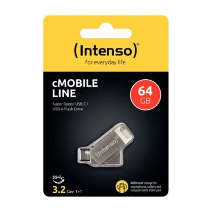 Intenso cMobile Line Pendrive 64GB USB 3.2 / Type-C Ασημί (3536490)