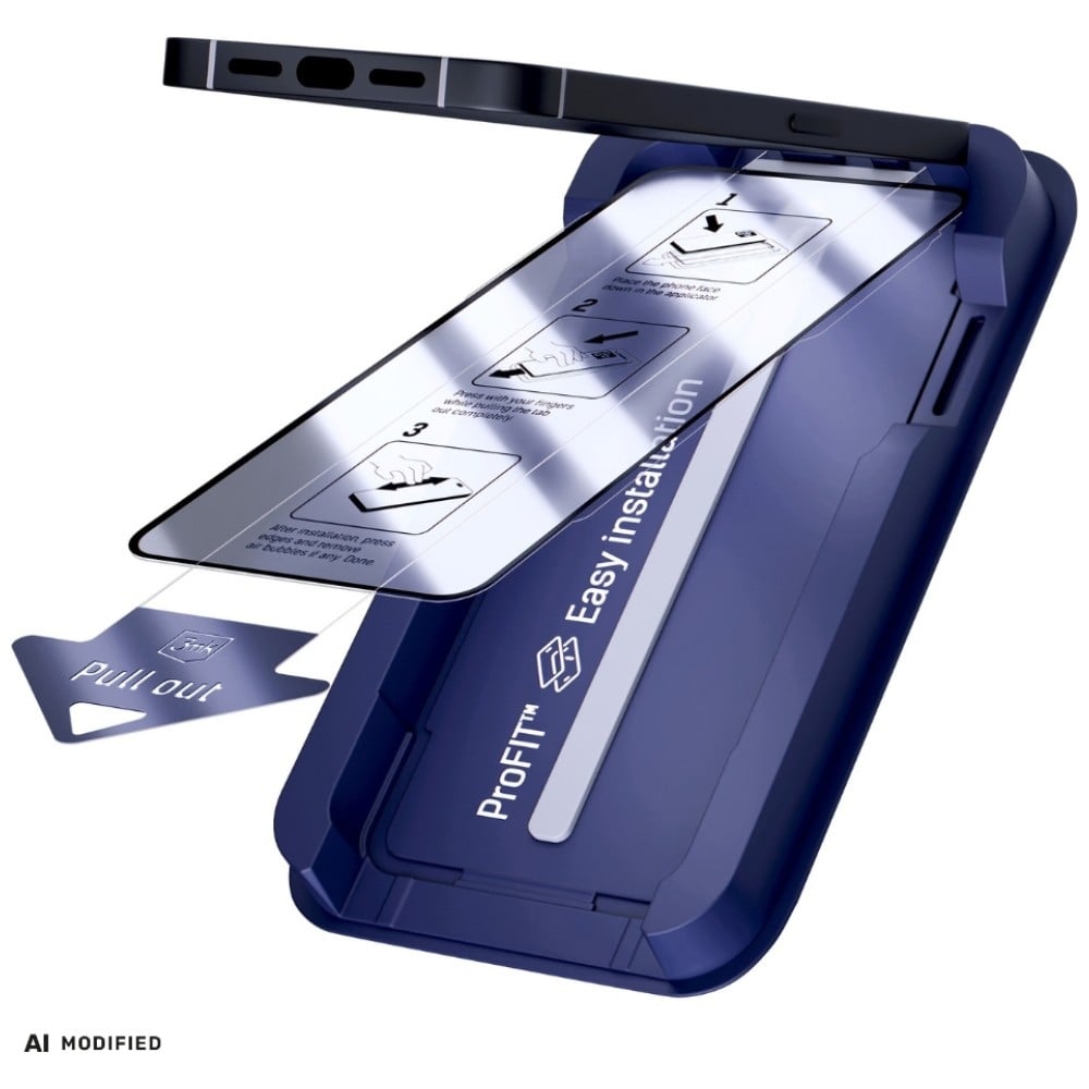 3MK HardGlass Max με εφαρμογέα για Apple iPhone 15/16 Μαύρο - Image 5