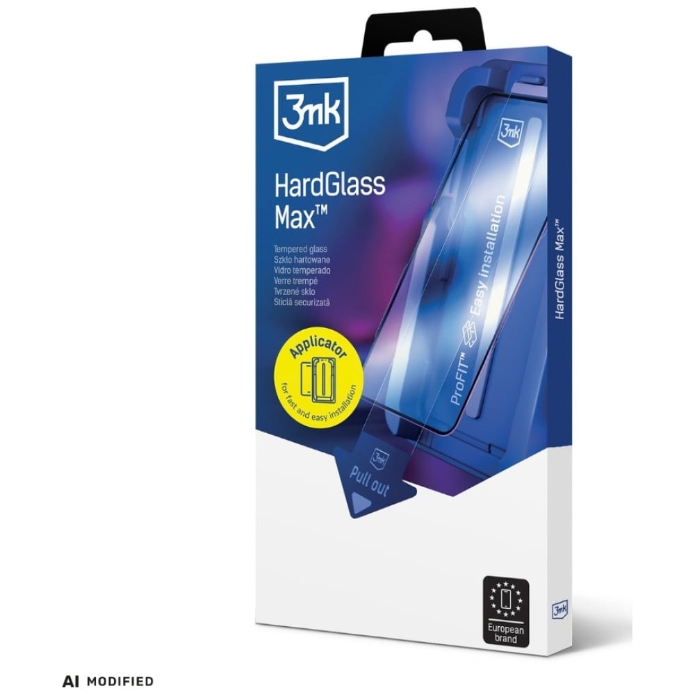 3MK HardGlass Max με εφαρμογέα για Apple iPhone 15/16 Μαύρο - Image 3