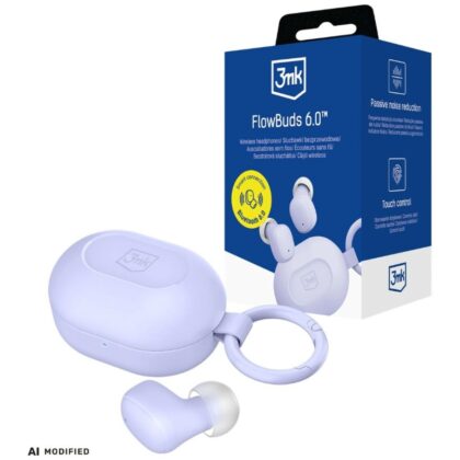 3MK FlowBuds 6.0 Ασύρματα Ακουστικά Bluetooth 6.0 Μωβ