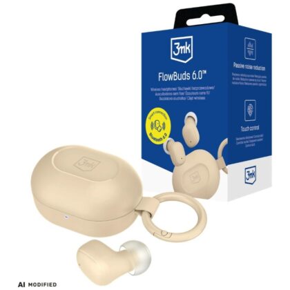 3MK FlowBuds 6.0 Ασύρματα Ακουστικά Bluetooth, Μπεζ