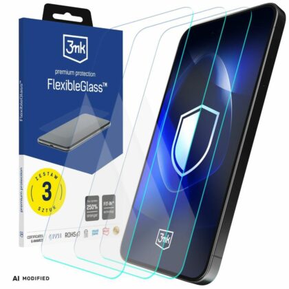 3MK FlexibleGlass Υβριδικό Γυαλί Tempered Glass για iPhone 17 Pro / 18 Pro, 3 Τεμ.