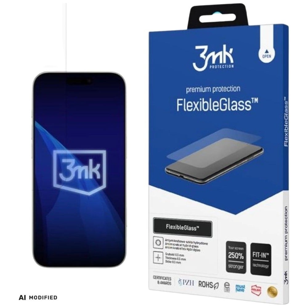 3MK FlexibleGlass Υβριδικό Γυαλί Προστασίας Οθόνης για iPhone 17, 3 Τεμάχια - Image 2