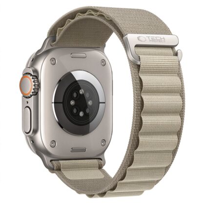 TECH-PROTECT Nylon Pro Ιμάντας Apple Watch 8/9/10/11/12/SE/Ultra (44/45/46/49 mm), Τιτάνιο/Ελιά