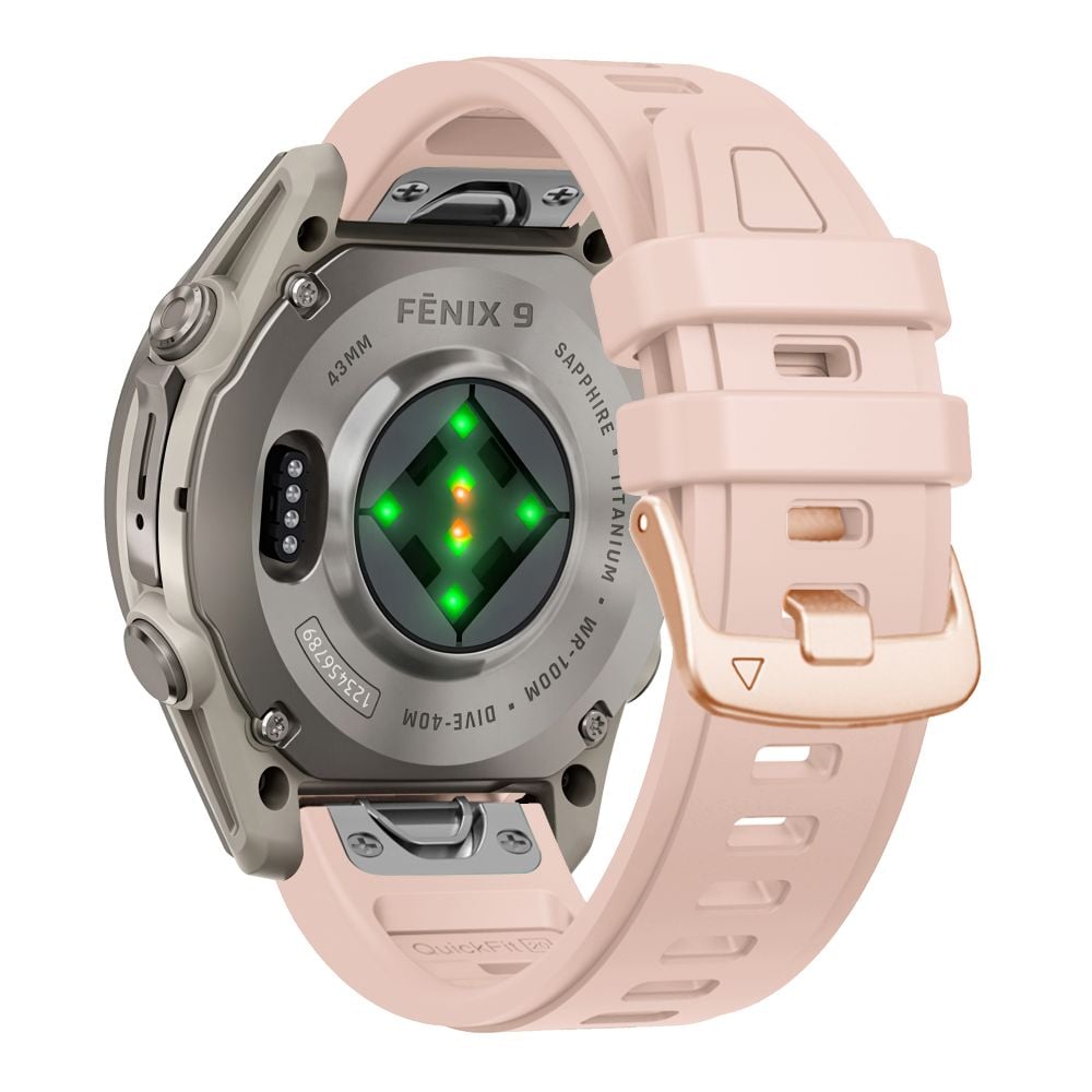 TECH-PROTECT Silicone Ιμάντας Garmin Fenix 5S / 5S Plus / 6S / 6S Pro / 7S / 8 / 9 / 9 Pro (43 mm), Ροζ Πούδρα - Image 2