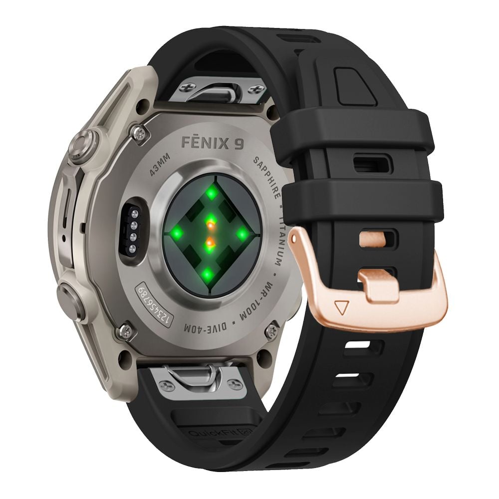 TECH-PROTECT Silicone Ιμάντας Smartwatch Garmin Fenix 5S / 5S Plus / 6S / 6S Pro / 7S / 8 / 9 / 9 Pro (43 mm), Μαύρος - Image 2