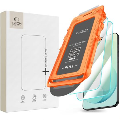 TECH-PROTECT Quick Set+ Σκληρυμένο Γυαλί 2-Pack για Galaxy S26 FE, Διαφανές