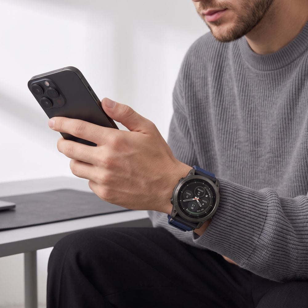 TECH-PROTECT Nylon Classic Λουράκι Garmin Fenix 5 / 6 / 6 Pro / 7 / 8 / 8 Pro / E / 9 / 9 Pro (47 mm), Midnight Navy - Image 4