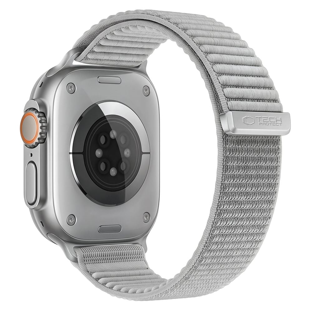 TECH-PROTECT NylonLoop Λουράκι Apple Watch 8/9/10/11/12/SE/Ultra (44/45/46/49 mm), Light Grey - Image 2