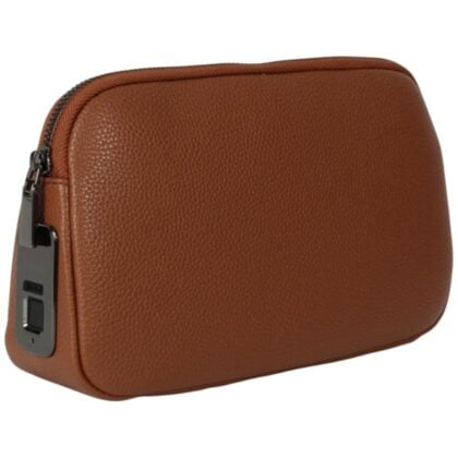 4smarts Tech-Clutch Secure Θήκη με Κλείδωμα Δακτυλικού Αποτυπώματος, Καφέ