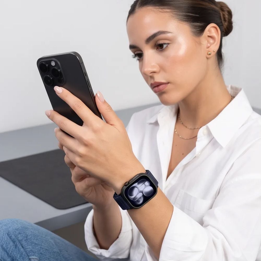 TECH-PROTECT NylonLoop Λουράκι Apple Watch 8/9/10/11/12/SE/Ultra (44/45/46/49 mm), Navy Blue - Image 4