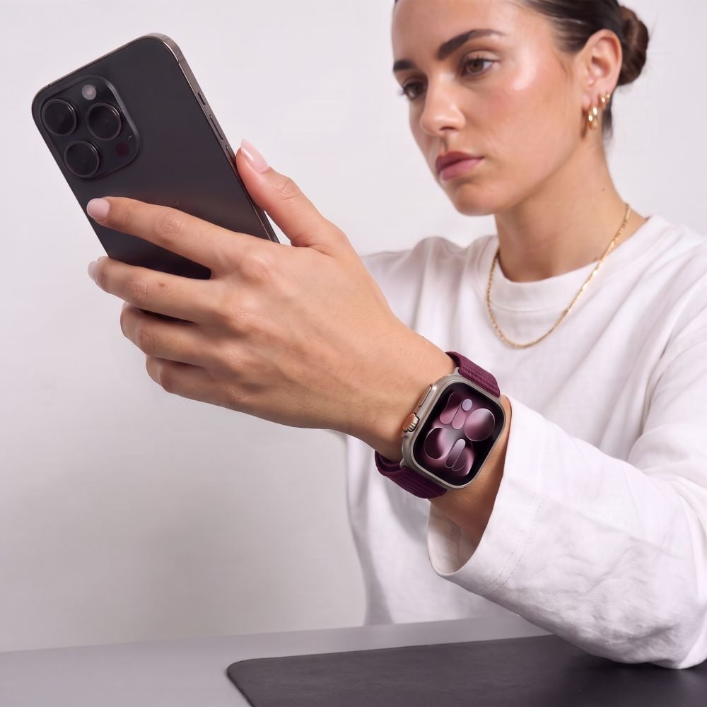 TECH-PROTECT NylonLoop Λουράκι Apple Watch 8 / 9 / 10 / 11 / 12 / SE (40 / 41 / 42 mm), Deep Burgundy - Image 4