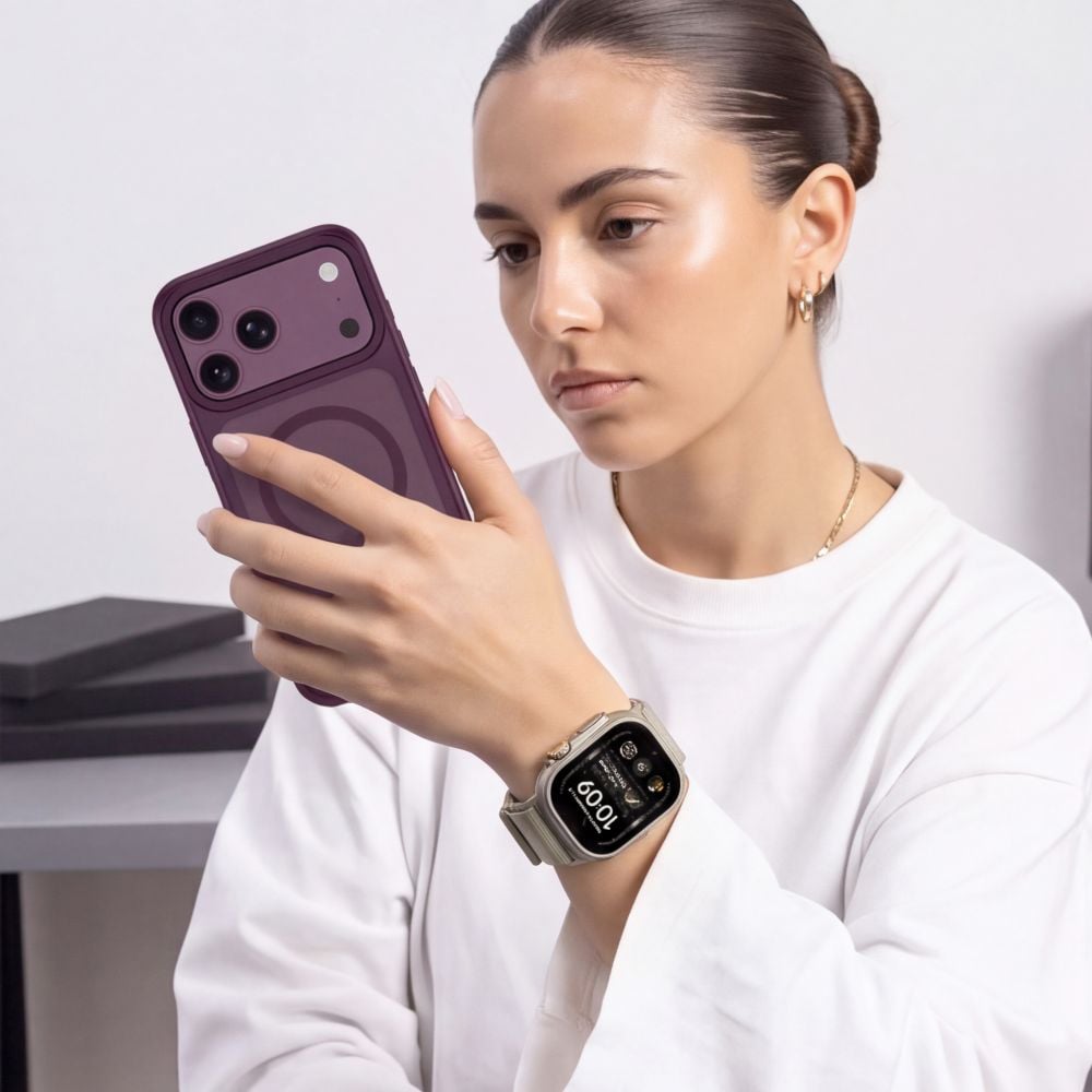 TECH-PROTECT Nylon Pro Ιμάντας Apple Watch 8/9/10/11/12/SE/Ultra (44/45/46/49 mm), Τιτάνιο/Ελιά - Image 4