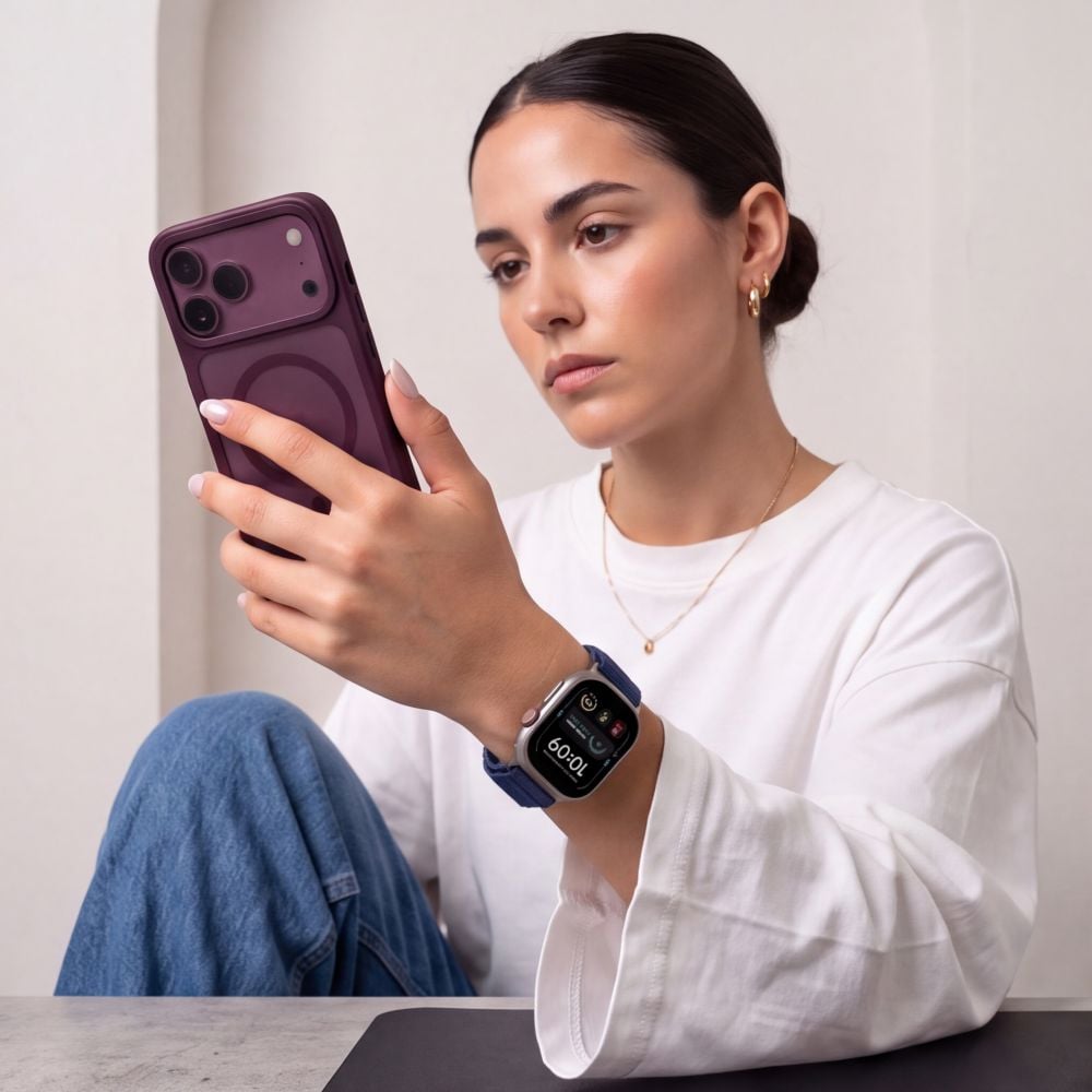 TECH-PROTECT Nylon Pro Λουράκι Apple Watch 8 / 9 / 10 / 11 / 12 / SE / Ultra (44 / 45 / 46 / 49 mm), Μπλε Ναυτικό - Image 4