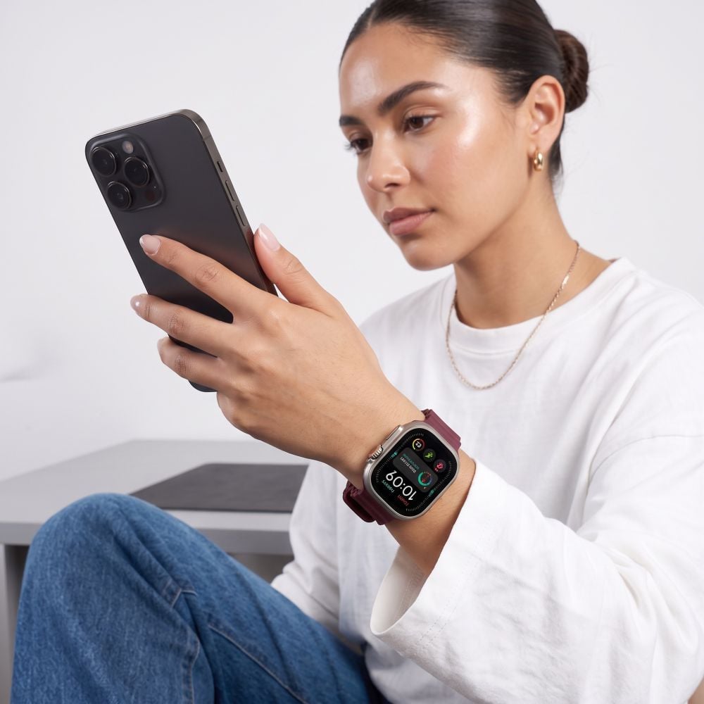 TECH-PROTECT Iconband Pro Λουράκι Apple Watch 8/9/10/11/12/SE/Ultra (44/45/46/49 mm), Deep Burgundy - Image 4