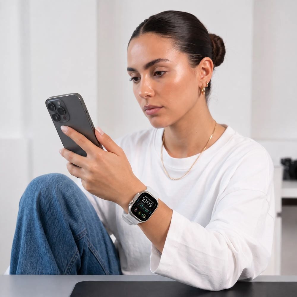 TECH-PROTECT Silicone Line Λουράκι Apple Watch 8/9/10/11/12/SE/Ultra (44/45/46/49 mm), Lunar Grey - Image 4