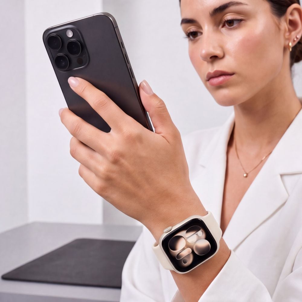 TECH-PROTECT Silicone Λουράκι Apple Watch 8/9/10/11/12/SE/Ultra (44/45/46/49 mm), Starlight - Image 4