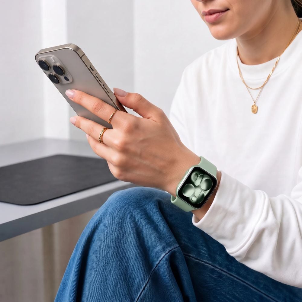 TECH-PROTECT Silicone Ιμάντας Apple Watch 8 / 9 / 10 / 11 / 12 / SE (40 / 41 / 42 mm), Pistachio - Image 4