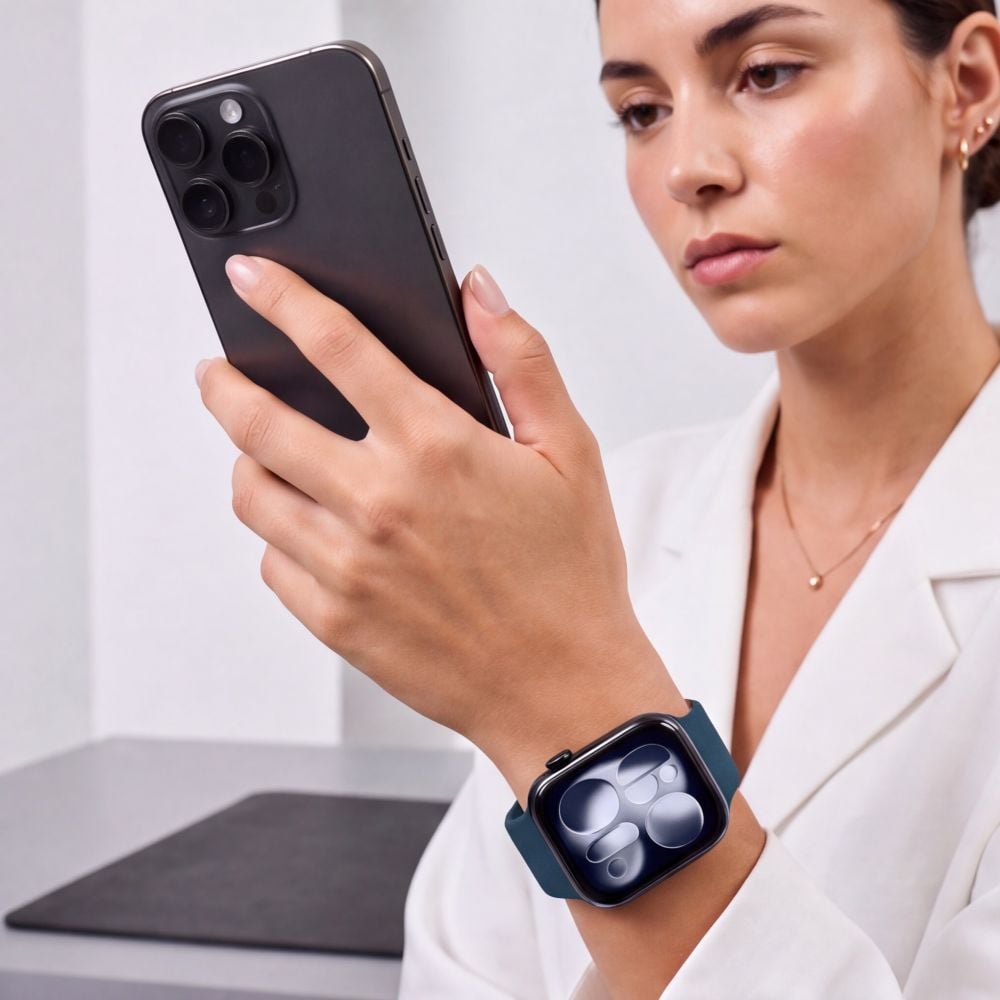TECH-PROTECT Silicone Λουράκι Apple Watch 8 / 9 / 10 / 11 / 12 / SE (40 / 41 / 42 mm), Navy Blue - Image 4