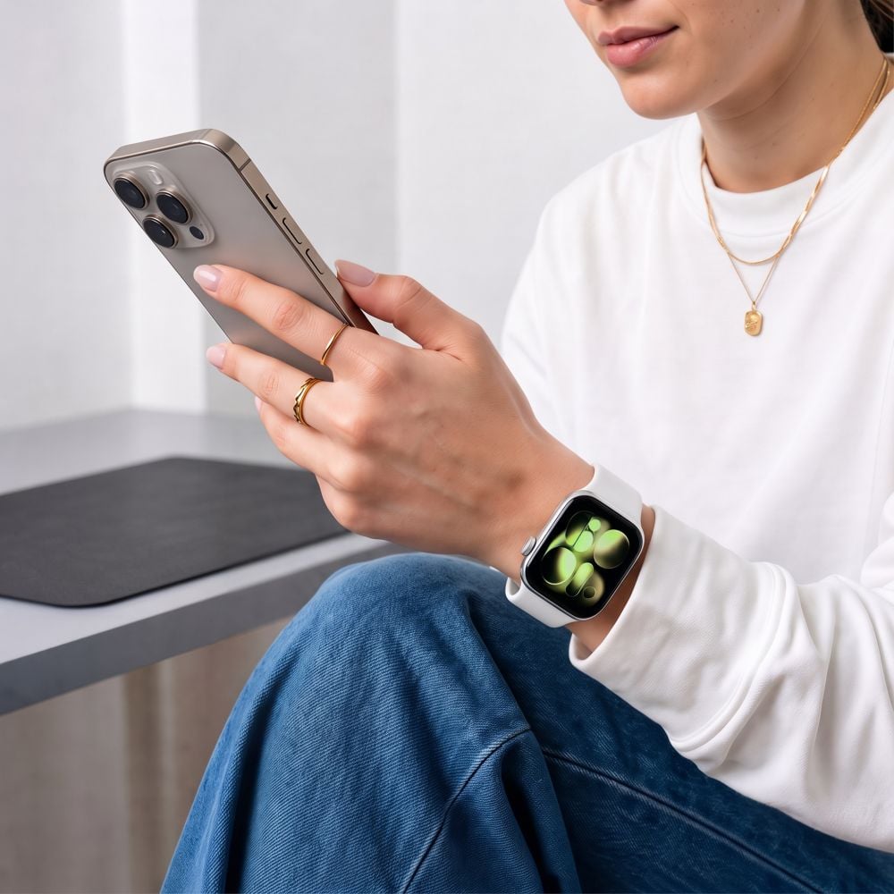 TECH-PROTECT Silicone Λουράκι Apple Watch 8/9/10/11/12/SE (40/41/42 mm), Λευκό - Image 4