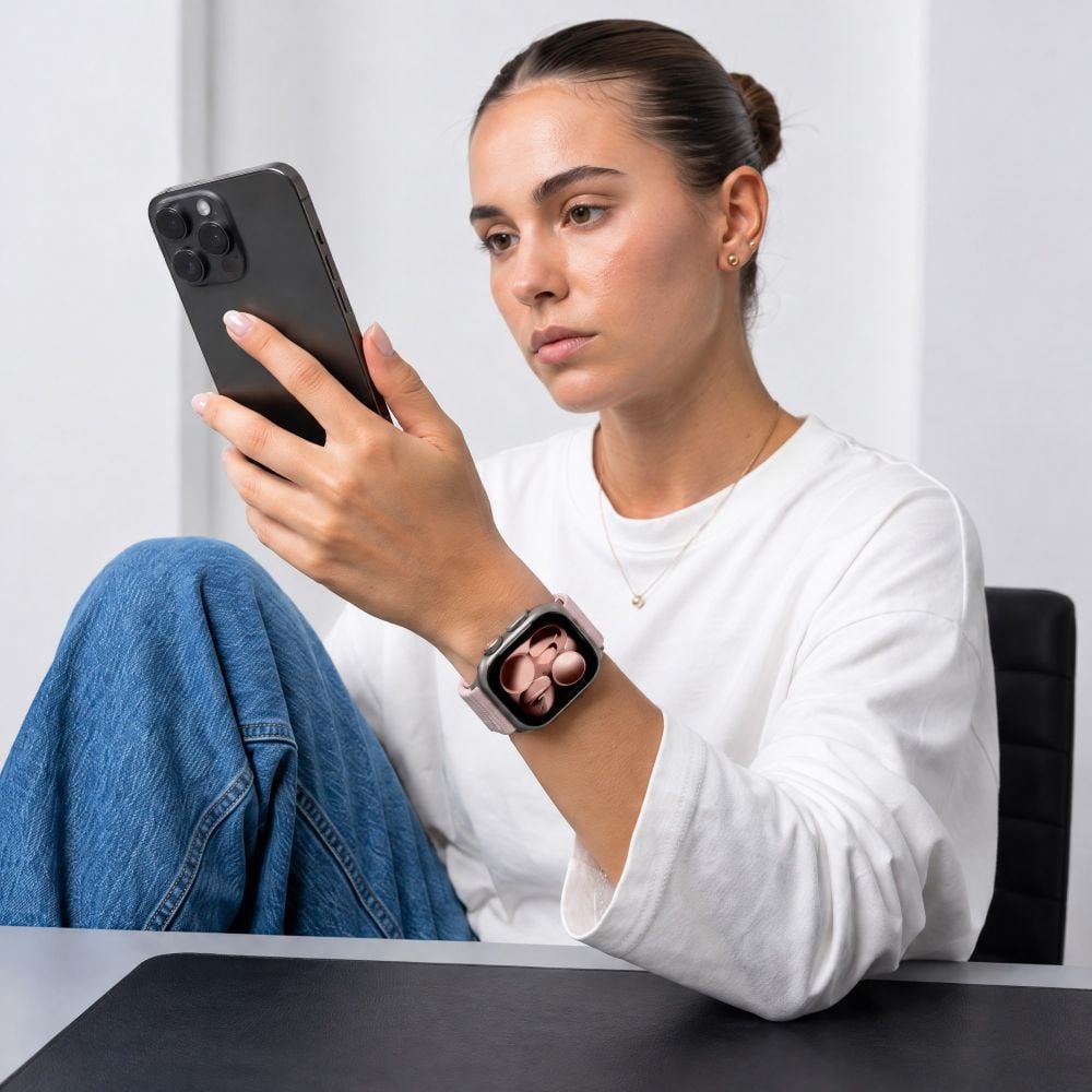 TECH-PROTECT NylonLoop Λουράκι Apple Watch 8/9/10/11/12/SE/Ultra (44/45/46/49 mm), Ροζ Πούδρα - Image 4