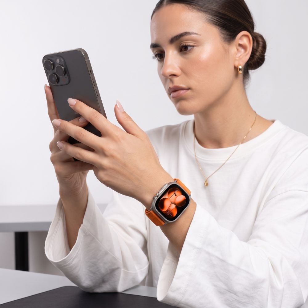 TECH-PROTECT NylonLoop Λουράκι Apple Watch 8/9/10/11/12/SE/Ultra (44/45/46/49 mm), Πορτοκαλί - Image 4