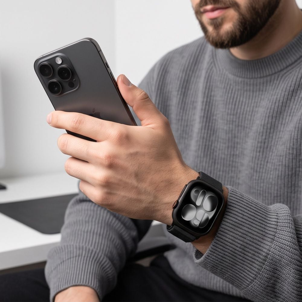 TECH-PROTECT NylonLoop Λουράκι Apple Watch 8/9/10/11/12/SE/Ultra (44/45/46/49 mm), Μαύρο - Image 4