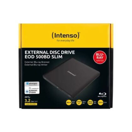 Intenso EOD 500BD Εξωτερικός Slim Blu-ray Writer, Μαύρος, EU (5401500)