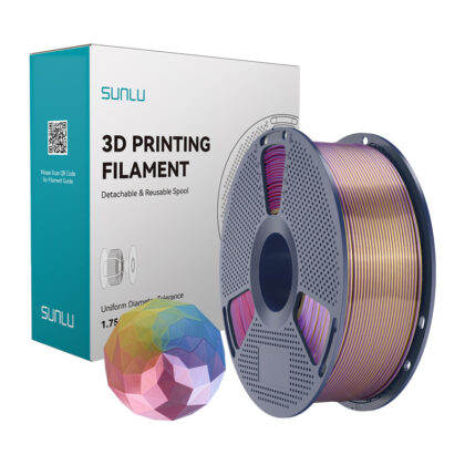 Sunlu PLA+ Silk Νήμα 3D, Μπλε-Μωβ-Κόκκινο-Χρυσό