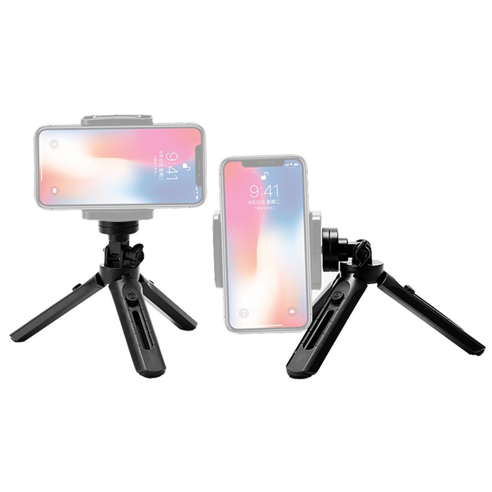 Κάτοχος Selfie Stick Mini Τρίποδο για Κάμερα Τηλεφώνου GoPro, 16-21 cm, Μαύρο - Image 5