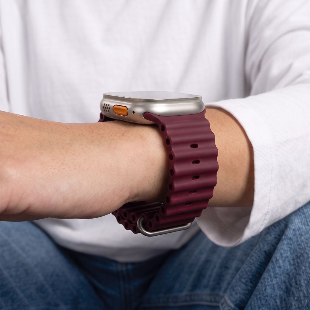 TECH-PROTECT Iconband Pro Λουράκι Apple Watch 8/9/10/11/12/SE/Ultra (44/45/46/49 mm), Deep Burgundy - Image 5