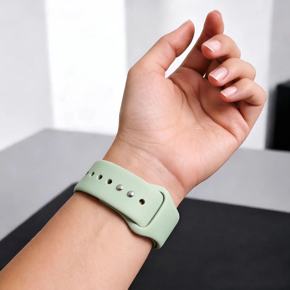TECH-PROTECT Silicone Ιμάντας Apple Watch 8 / 9 / 10 / 11 / 12 / SE (40 / 41 / 42 mm), Pistachio - Image 5