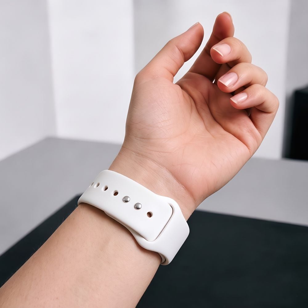 TECH-PROTECT Silicone Λουράκι Apple Watch 8/9/10/11/12/SE (40/41/42 mm), Λευκό - Image 5
