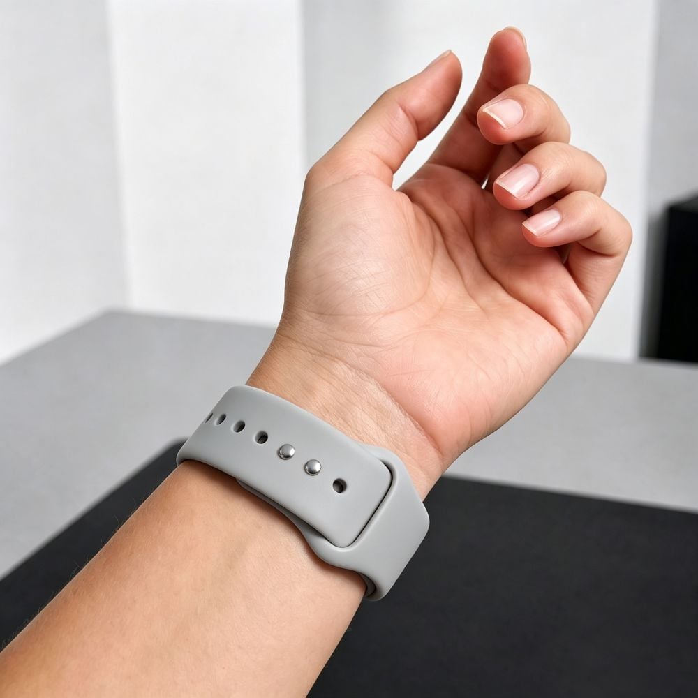 TECH-PROTECT Silicone Ιμάντας Apple Watch 8 / 9 / 10 / 11 / 12 / SE (40 / 41 / 42 mm), Lunar Grey - Image 5