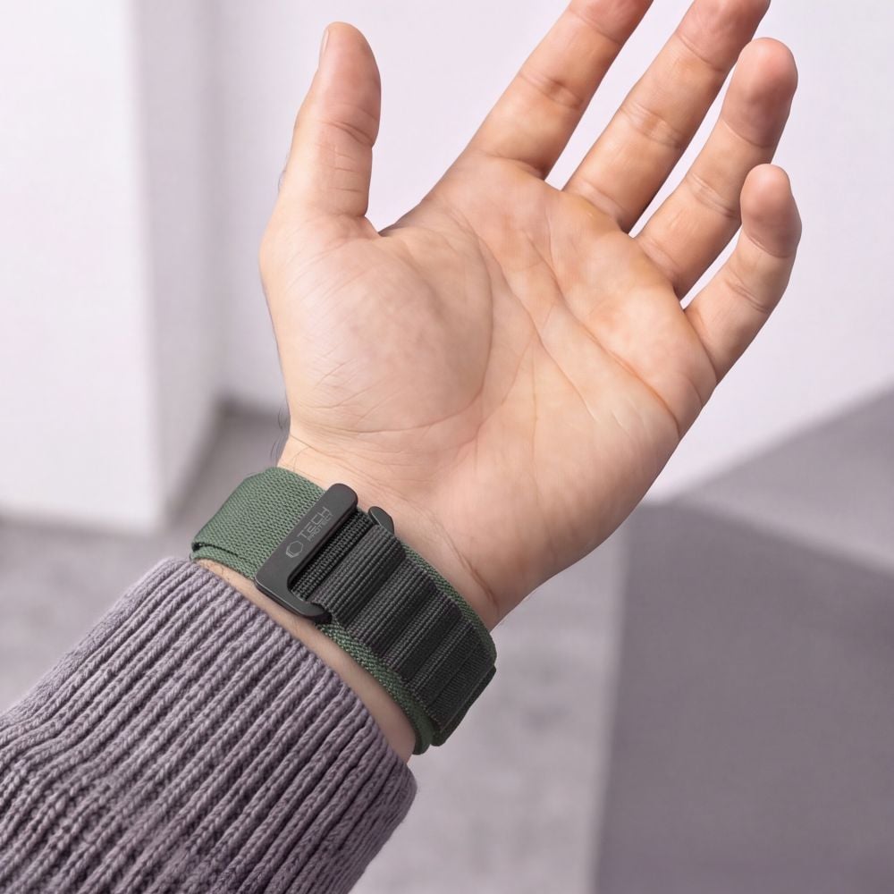 TECH-PROTECT Nylon Pro Λουράκι Garmin Fenix 5X / 5X Plus / 6X / 6X Pro / 7X / 8 / 8 Pro / 9 / 9 Pro (51 mm), Πράσινο/Μαύρο - Image 5