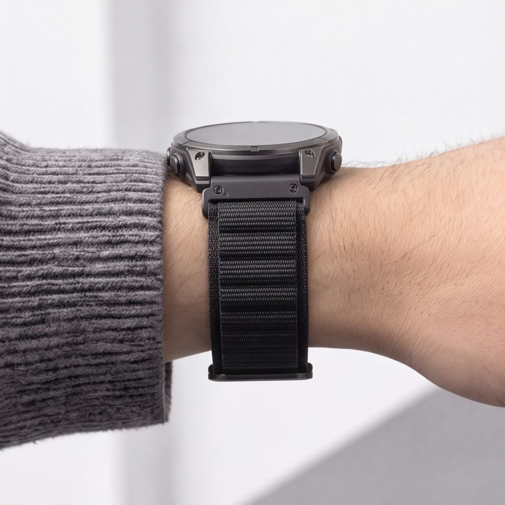 TECH-PROTECT Nylon Pro Ιμάντας Smartwatch Garmin Fenix 5 / 6 / 6 Pro / 7 / 8 / 8 Pro / E / 9 / 9 Pro (47 mm), Μαύρος - Image 5