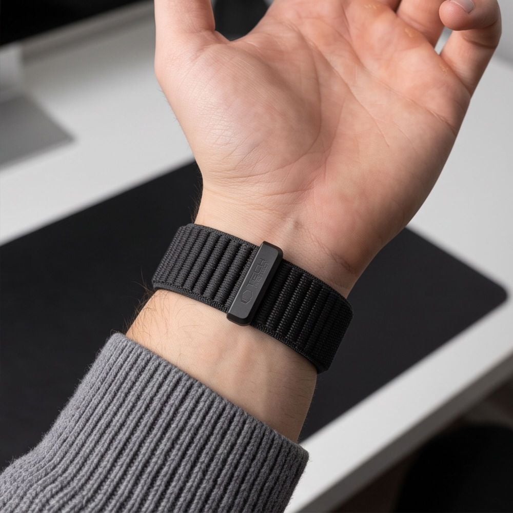 TECH-PROTECT NylonLoop Λουράκι Apple Watch 8/9/10/11/12/SE/Ultra (44/45/46/49 mm), Μαύρο - Image 5