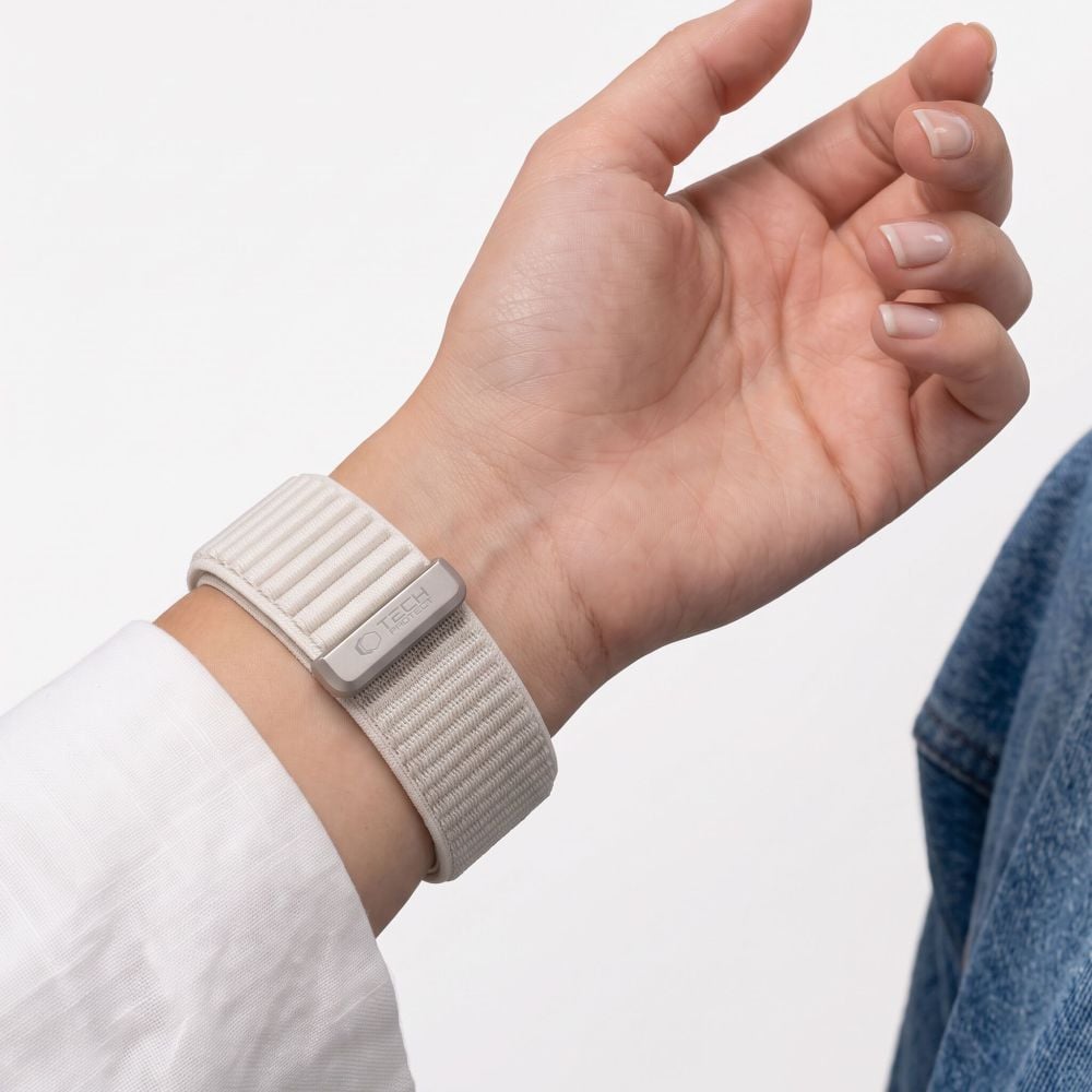 TECH-PROTECT NylonLoop Λουράκι Apple Watch 8/9/10/11/12/SE/Ultra (44/45/46/49 mm), Starlight - Image 5