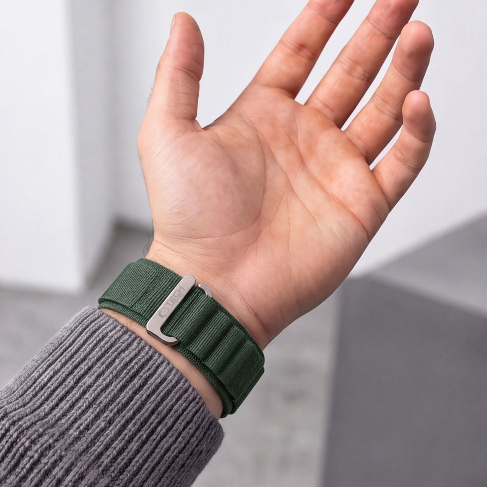 TECH-PROTECT Nylon Pro Λουράκι Apple Watch 8 / 9 / 10 / 11 / 12 / SE / Ultra (44 / 45 / 46 / 49 mm), Military Green - Image 5
