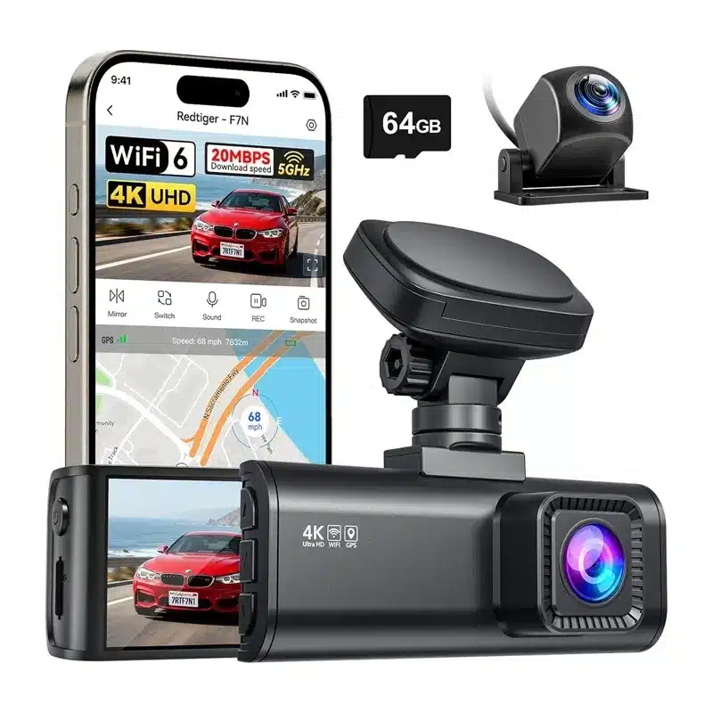 REDTIGER F7N Κάμερα αυτοκινήτου WiFi 4K + 1080p - Image 3