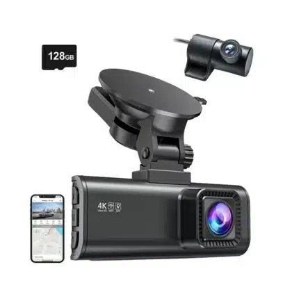 Redtiger F7NP Κάμερα Αυτοκινήτου WiFi 4K + 1080p, 128GB