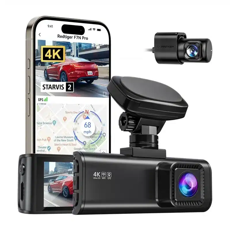 REDTIGER F7N Pro Κάμερα αυτοκινήτου WiFi 4K + 1080p - Image 3