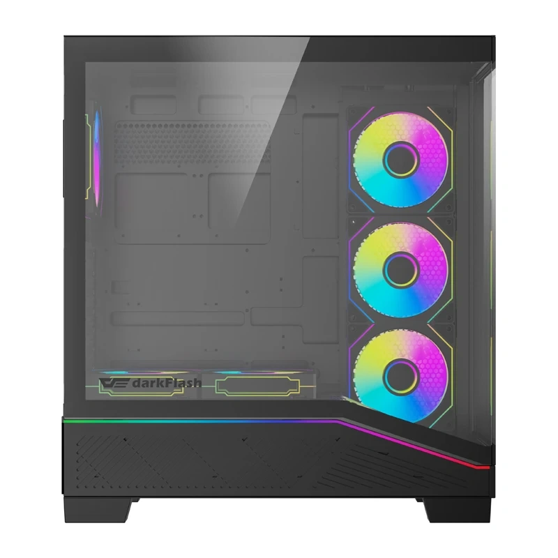 DarkFlash K430 θήκη υπολογιστή + 6 ανεμιστήρες μαύρη - Image 3