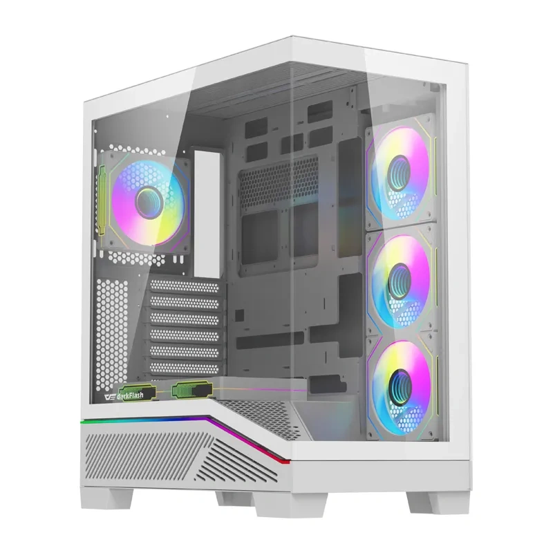 Darkflash K430 θήκη υπολογιστή + ανεμιστήρες λευκή - Image 2