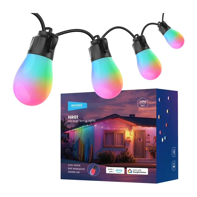 NEEWER Εξωτερικά φωτάκια RGB, θερμό λευκό - Image 2