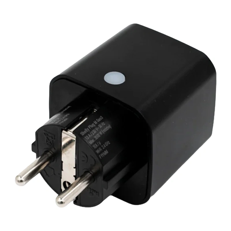 Shelly Plug M Gen3 έξυπνη πρίζα Wi-Fi μαύρη - Image 2