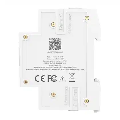 Έξυπνος διακόπτης SONOFF BASIC-ZB1GSP Zigbee λευκού χρώματος για ράγα DIN
